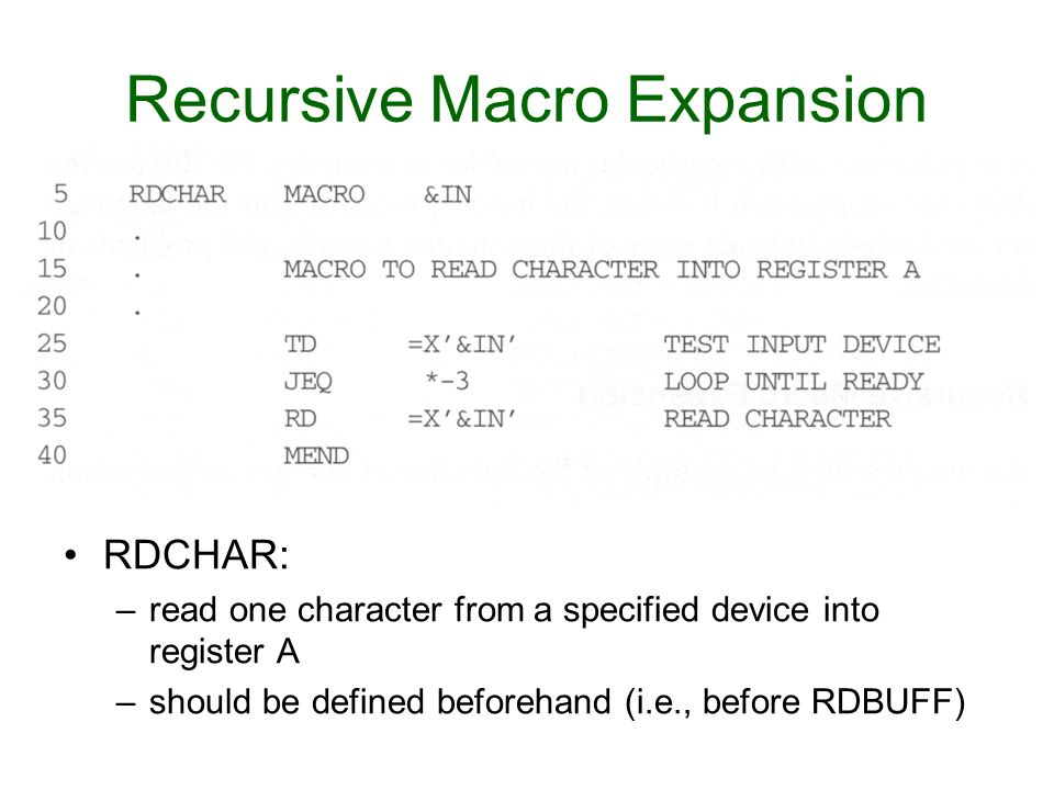 Macro Processor Design Options Recursive Macro Expansion General